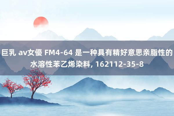 巨乳 av女優 FM4-64 是一种具有精好意思亲脂性的水溶性苯乙烯染料， 162112-35-8