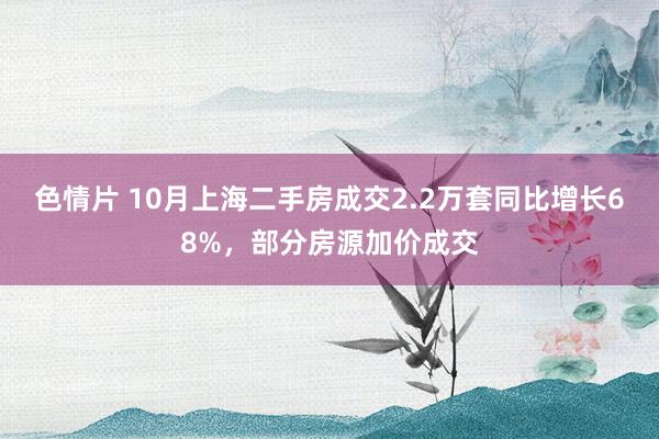 色情片 10月上海二手房成交2.2万套同比增长68%，部分房源加价成交